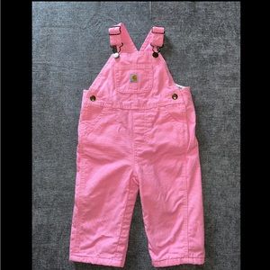 Carhartt coveralls. 12mo. Plaid pattern flannel lining. New without tags.
